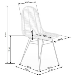 Krzesło K337 Rattan Naturalny Halmar