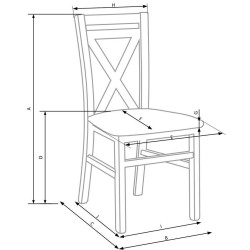 DARIUSZ 2 krzesło dąb miodowy (1p 2szt) DARIUSZ 2 krzesło dąb miodowy (1p 2szt)