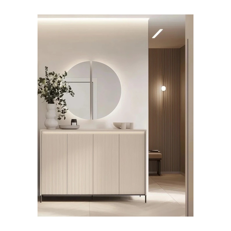 Komoda Trend TG-04 Lenart Meble beż piaskowy/czarny