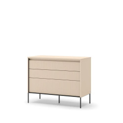 Komoda z szufladami Trend TS-05 Lenart Meble beż piaskowy/czarny
