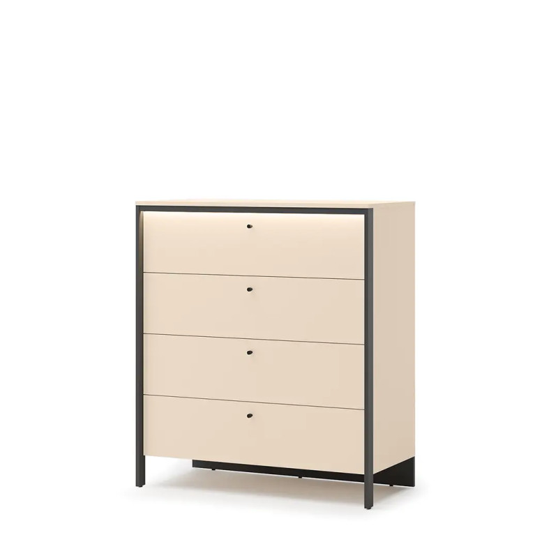 Komoda z szufladami EN-03 Lenart Meble beż/czarny