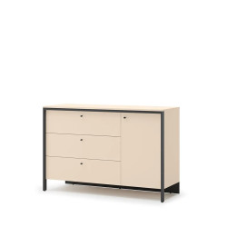 Komoda z szufladami EN-04 Lenart Meble beż/czarny