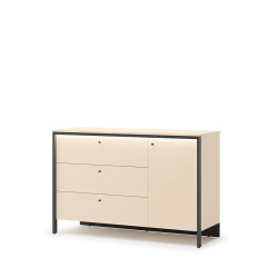 Komoda z szufladami EN-04 Lenart Meble beż/czarny