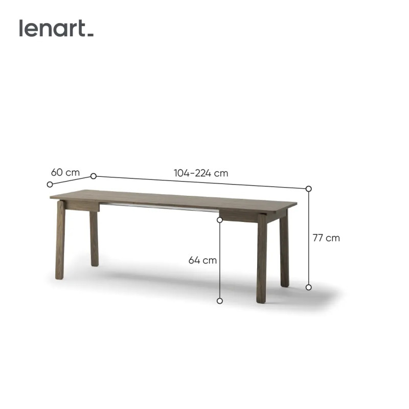 Stół rozkładany 104-224 Plot PT-02 Lenart Dąb Ciemny