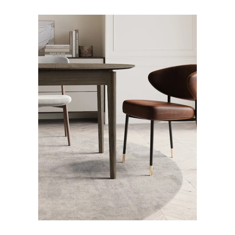 Okrągły stół rozkładany 120-240 Plot PT-04 Lenart Dąb Ciemny