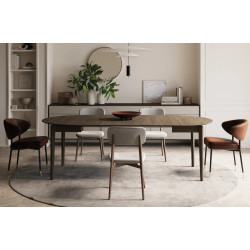 Okrągły stół rozkładany 120-240 Plot PT-04 Lenart Dąb Ciemny