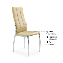 Krzesło Tapicerowane do Jadalni Venetia Beżowy Ekoskóra Krzesło Tapicerowane do Jadalni Venetia Beżowy Ekoskóra