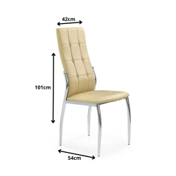 Krzesło Tapicerowane do Jadalni Venetia Beżowy Ekoskóra Krzesło Tapicerowane do Jadalni Venetia Beżowy Ekoskóra