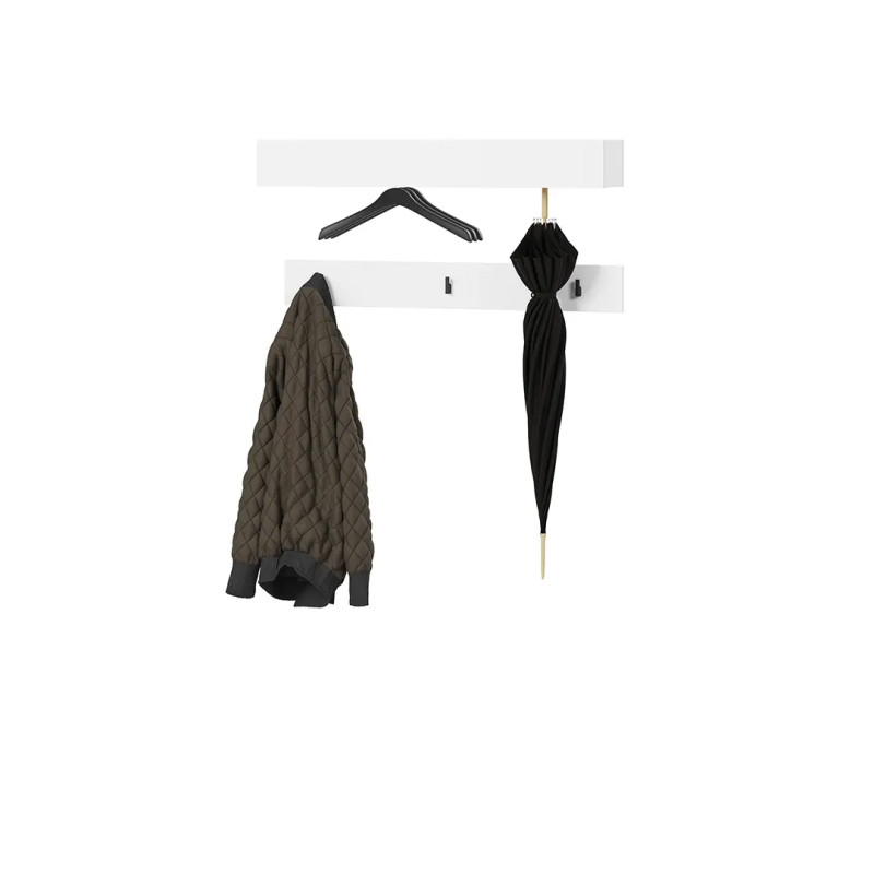 Poziomy wieszak do przedpokoju Simply SM-06 Lenart Meble biały