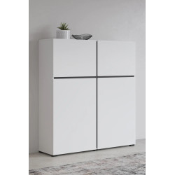 Wysoka komoda Cross 76 biały/czarny Wysoka komoda Cross 76 biały/czarny