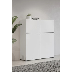 Wysoka komoda Cross 76 biały/czarny Wysoka komoda Cross 76 biały/czarny