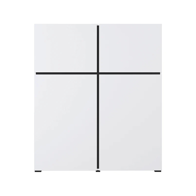 Wysoka komoda Cross 76 biały/czarny