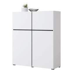 Wysoka komoda Cross 76 biały/czarny Wysoka komoda Cross 76 biały/czarny