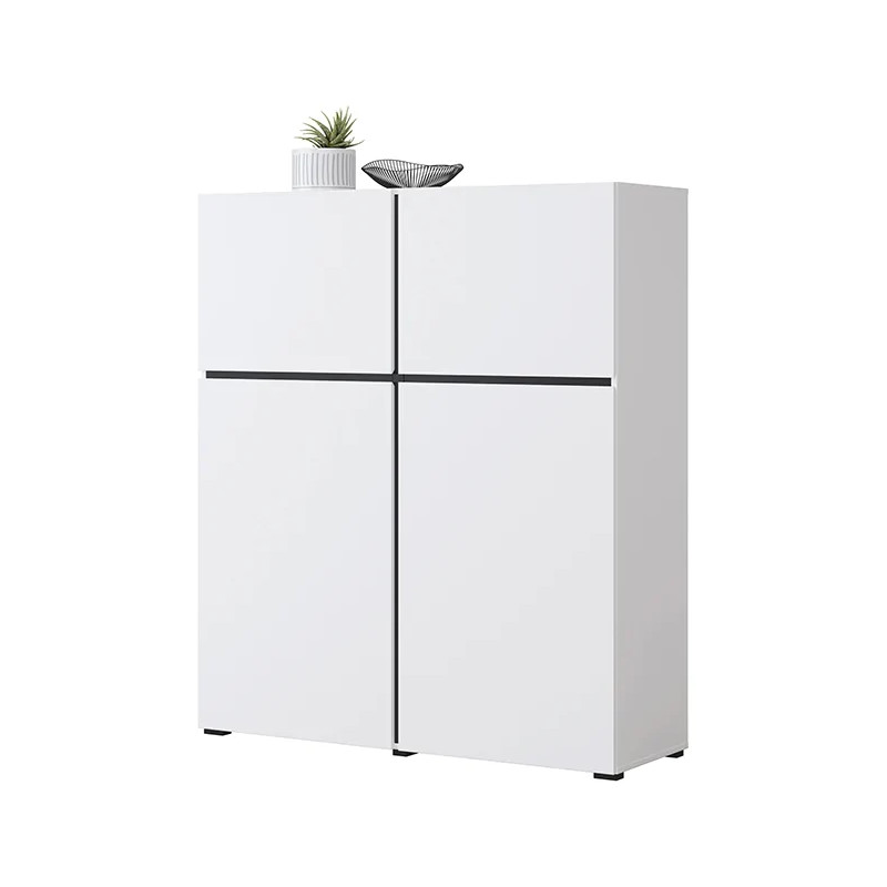 Wysoka komoda Cross 76 biały/czarny