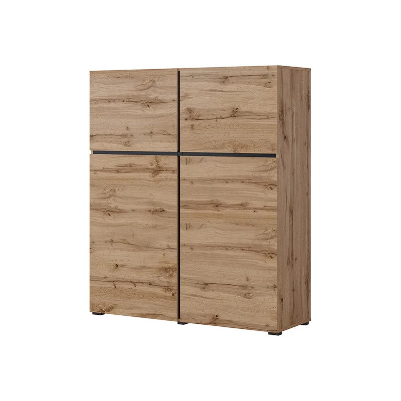 Wysoka komoda Cross 76 dąb wotan/czarny Wysoka komoda Cross 76 dąb wotan/czarny