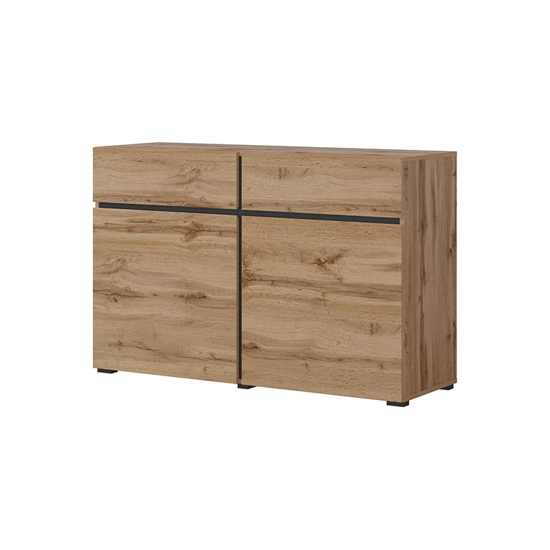Nowoczesna komoda Cross 45 dąb wotan/czarny Nowoczesna komoda Cross 45 dąb wotan/czarny