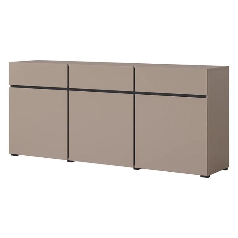 Nowoczesna komoda z trzema szufladami Cross 43 congo/czarny Nowoczesna komoda z trzema szufladami Cross 43 congo/czarny