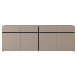 Nowoczesna komoda z czterema szufladami Cross 25 congo/czarny Nowoczesna komoda z czterema szufladami Cross 25 congo/czarny