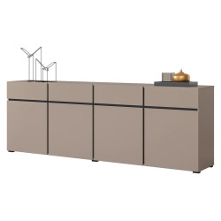 Nowoczesna komoda z czterema szufladami Cross 25 congo/czarny Nowoczesna komoda z czterema szufladami Cross 25 congo/czarny