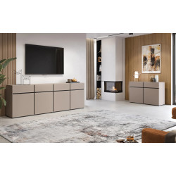 Szafka RTV z czterema szufladami Cross 40 congo/czarny Szafka RTV z czterema szufladami Cross 40 congo/czarny