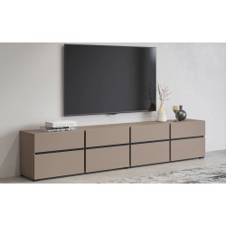 Szafka RTV z czterema szufladami Cross 40 congo/czarny Szafka RTV z czterema szufladami Cross 40 congo/czarny