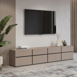 Szafka RTV z czterema szufladami Cross 40 congo/czarny Szafka RTV z czterema szufladami Cross 40 congo/czarny