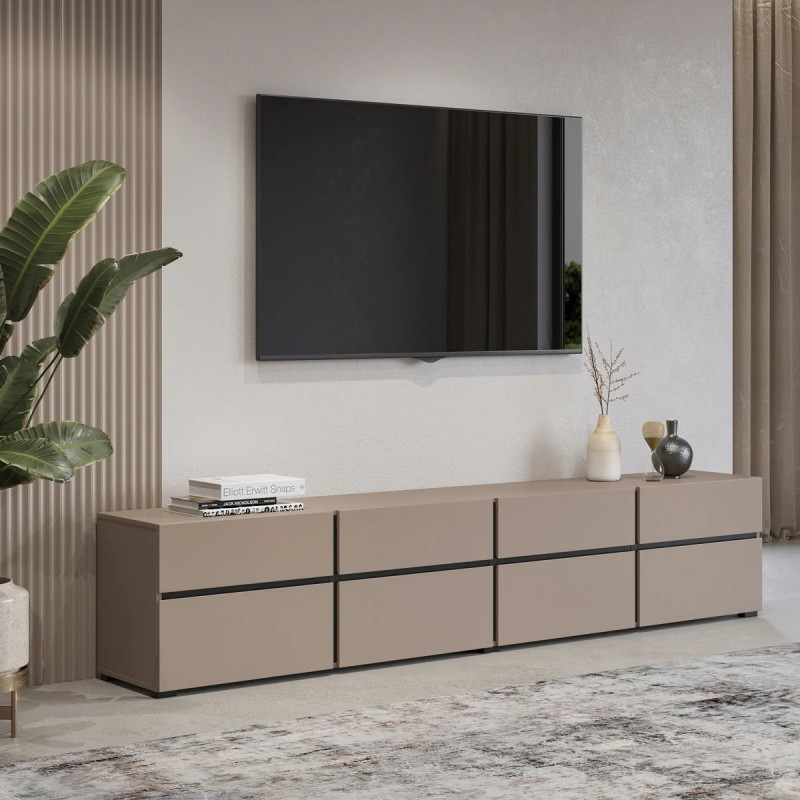 Szafka RTV z czterema szufladami Cross 40 congo/czarny