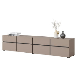 Szafka RTV z czterema szufladami Cross 40 congo/czarny Szafka RTV z czterema szufladami Cross 40 congo/czarny