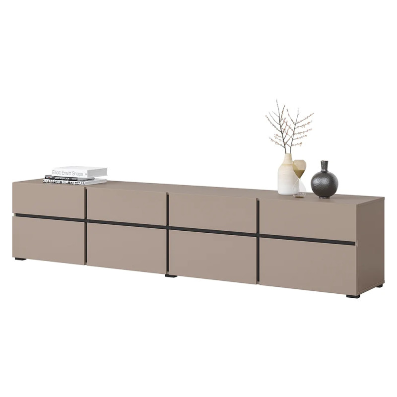 Szafka RTV z czterema szufladami Cross 40 congo/czarny