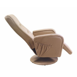 Masujący fotel Dune z podnóżkiem beżowy