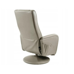 Masujący fotel Dune z podnóżkiem cappucino