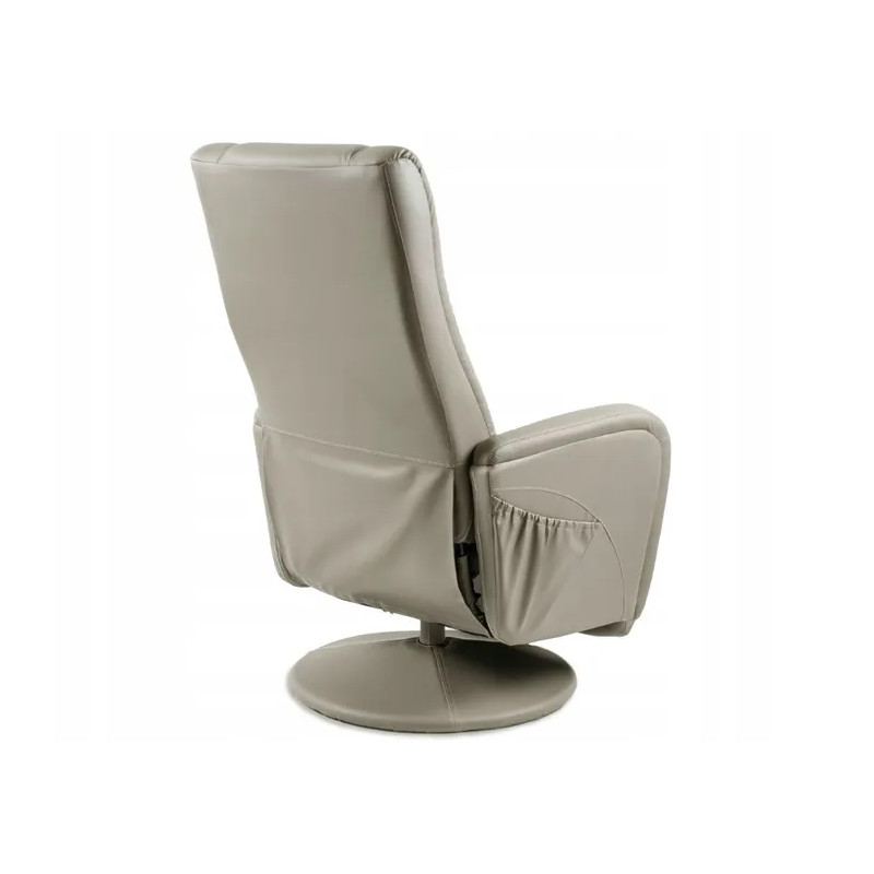 Masujący fotel Dune z podnóżkiem cappucino