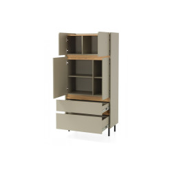 Zamknięty regał Luca LC05 eukaliptus/dąb baltic dune