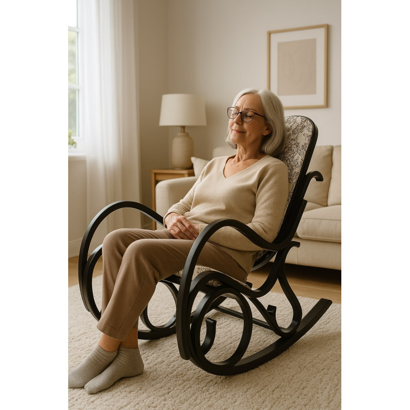 Fotel bujany Glacier w nietypowe wzory