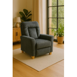 Wygodny fotel rozkładany do spania Savanna szary