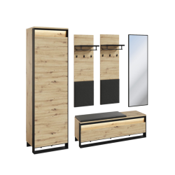 Zestaw mebli loftowych do przedpokoju Quant z oświetleniem LED