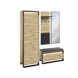 Zestaw mebli loftowych do przedpokoju Quant z oświetleniem LED