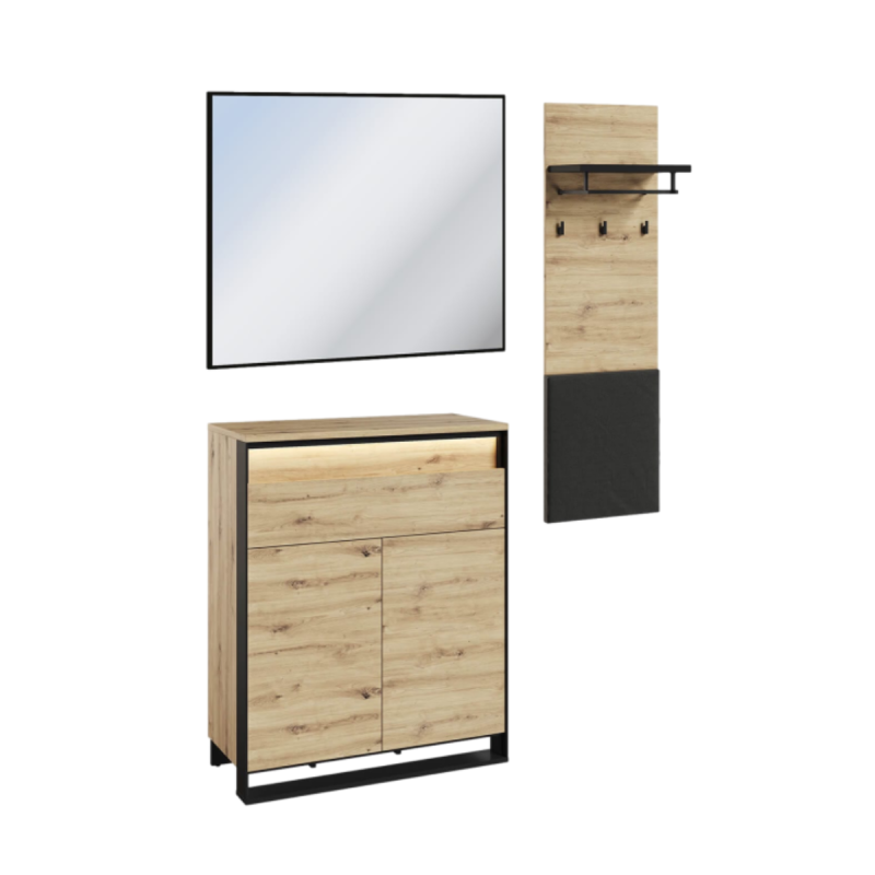 Zestaw mebli loftowych do przedpokoju Quant z oświetleniem LED Zestaw mebli loftowych do przedpokoju Quant z oświetleniem LED