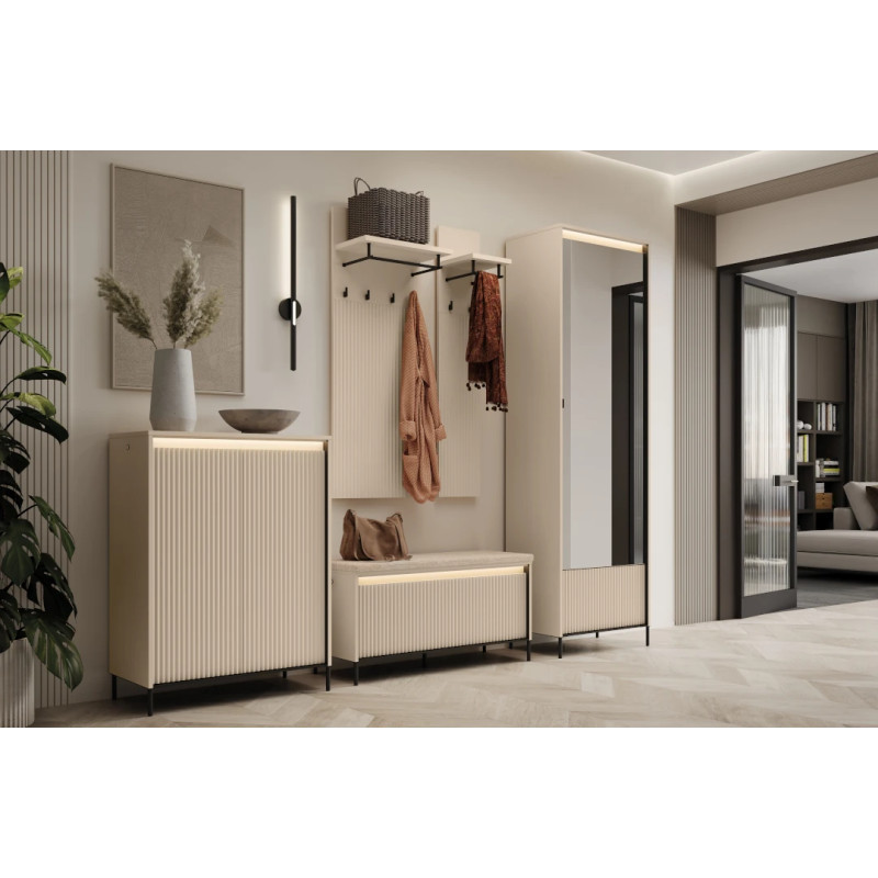 Zestaw nowoczesnych mebli do przedpokoju Trend z oświetleniem