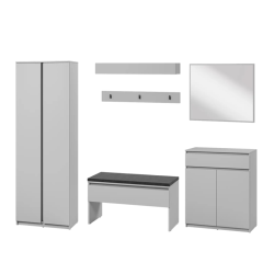Zestaw mebli do przedpokoju Simply szary