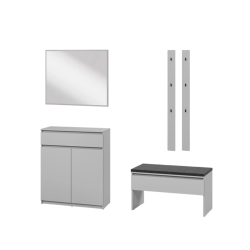 Zestaw mebli do przedpokoju Simply szary