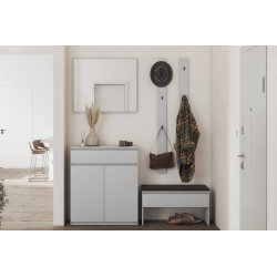 Zestaw mebli do przedpokoju Simply szary Zestaw mebli do przedpokoju Simply szary