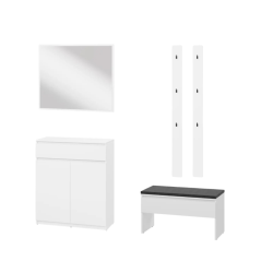 Zestaw mebli do przedpokoju Simply biały