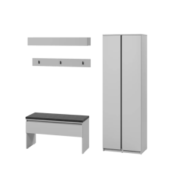 Zestaw mebli do przedpokoju Simply szary