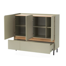 Komoda z szufladami Luca LC08 beż piaskowy/dąb olejowany