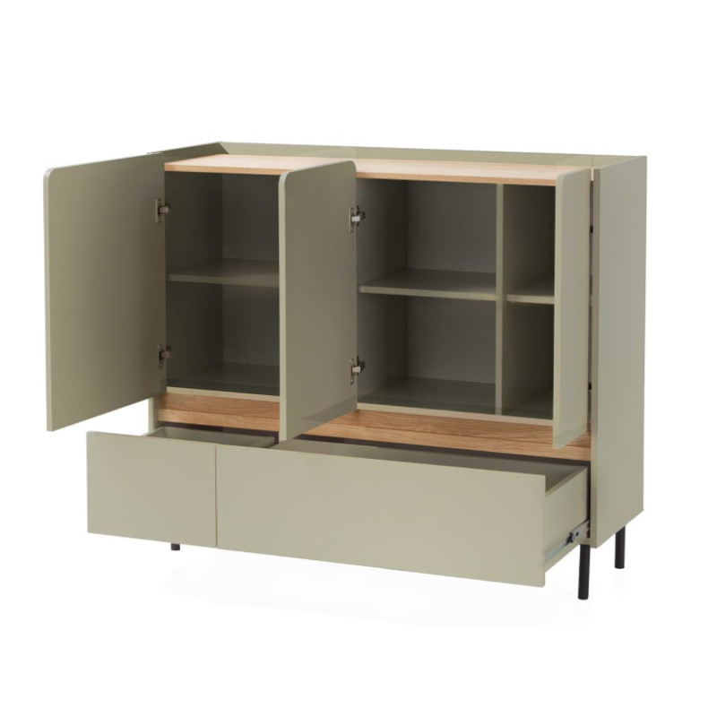 Komoda z szufladami Luca LC08 beż piaskowy/dąb olejowany