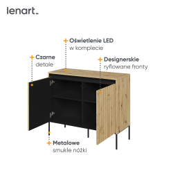 Komoda Trend TR2DAC Dąb Artisan Lenart