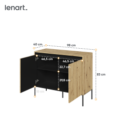 Komoda Trend TR2DAC Dąb Artisan Lenart