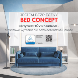 Półkotapczan BC-13 BED CONCEPT z sofą BC-35 180 Lenart