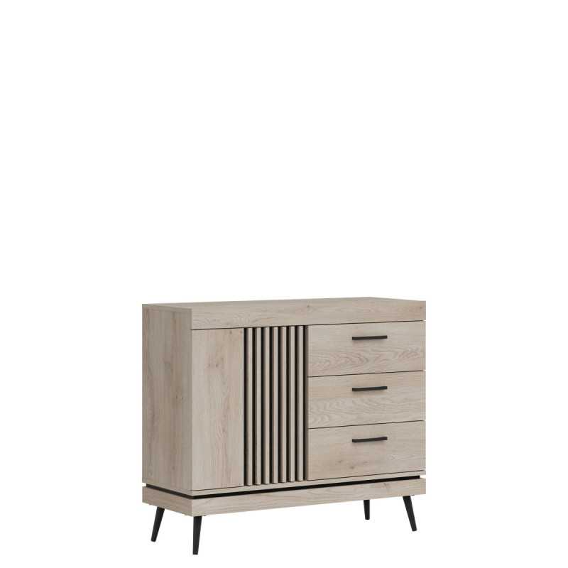 Komoda MATI MI03 Liveo Meble Dąb Cremona Cotta/Czarny Komoda MATI MI03 Liveo Meble Dąb Cremona Cotta/Czarny